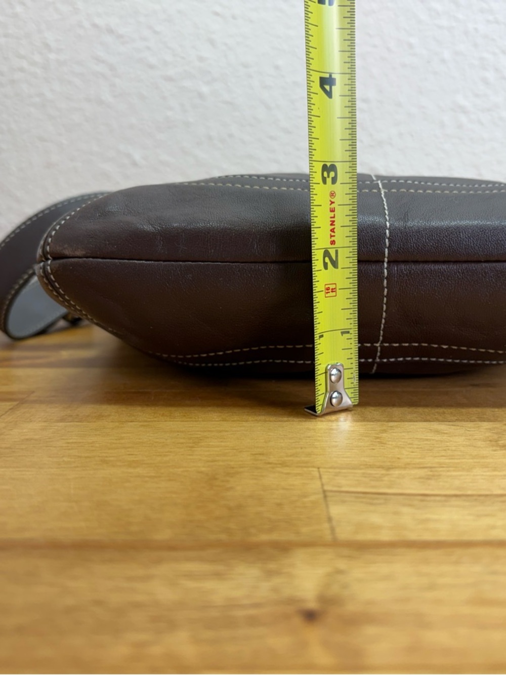 Vintage Coach Soho Slim Duffle Brown Leather Buckle Shoulder Bag Y2K 1453 - Picture 8 of 13